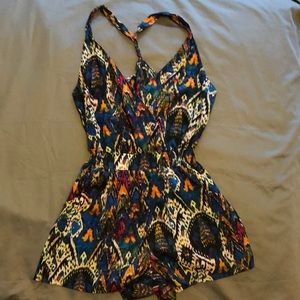 Gently Loved-Multi Print Romper